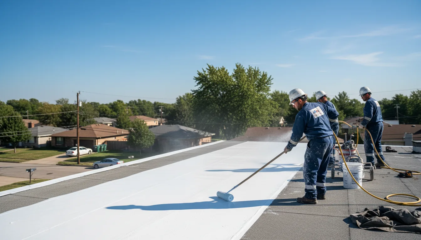 Commercial roof coating in Evansport, OH near me
